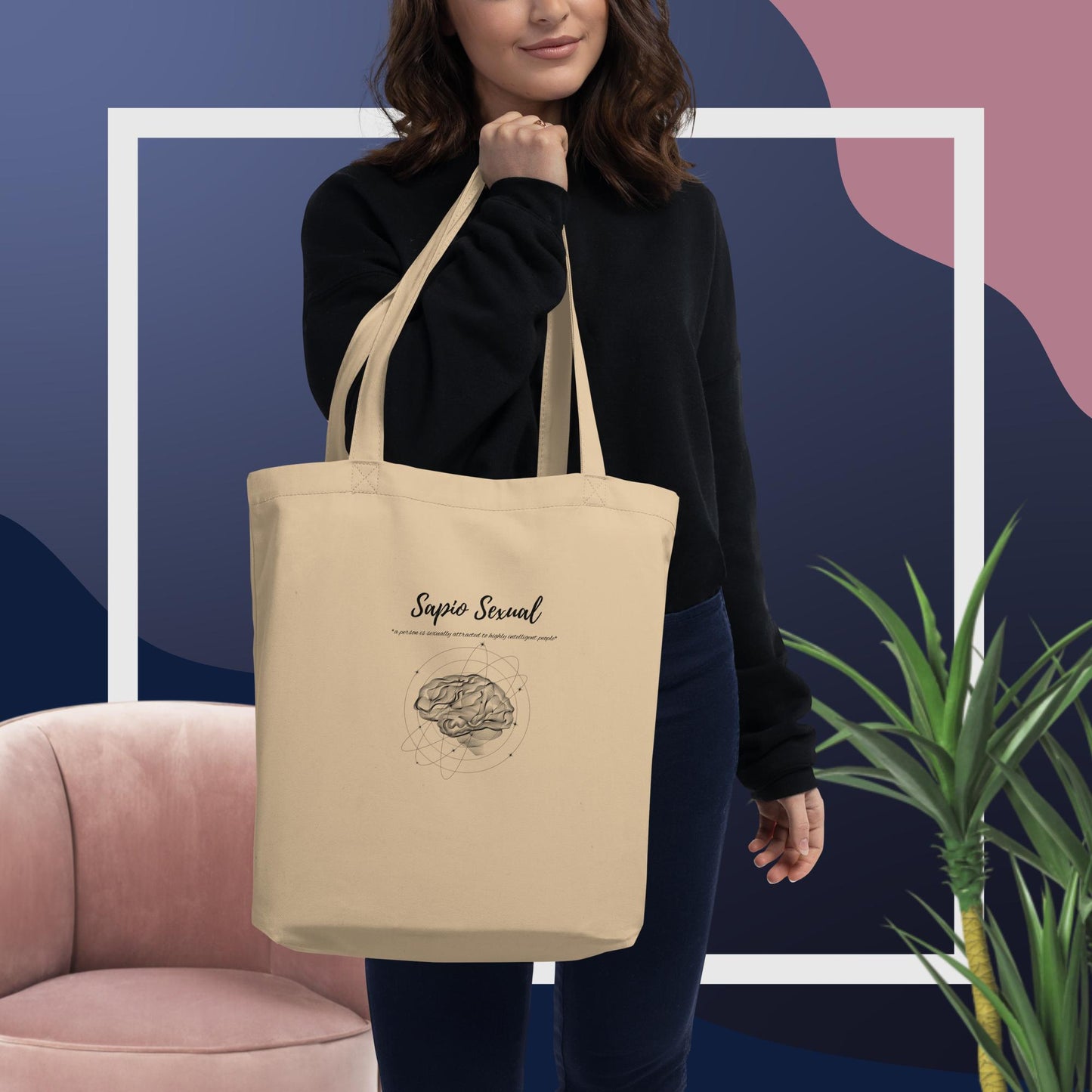 Sapio Sexual Eco Tote Bag(black print)