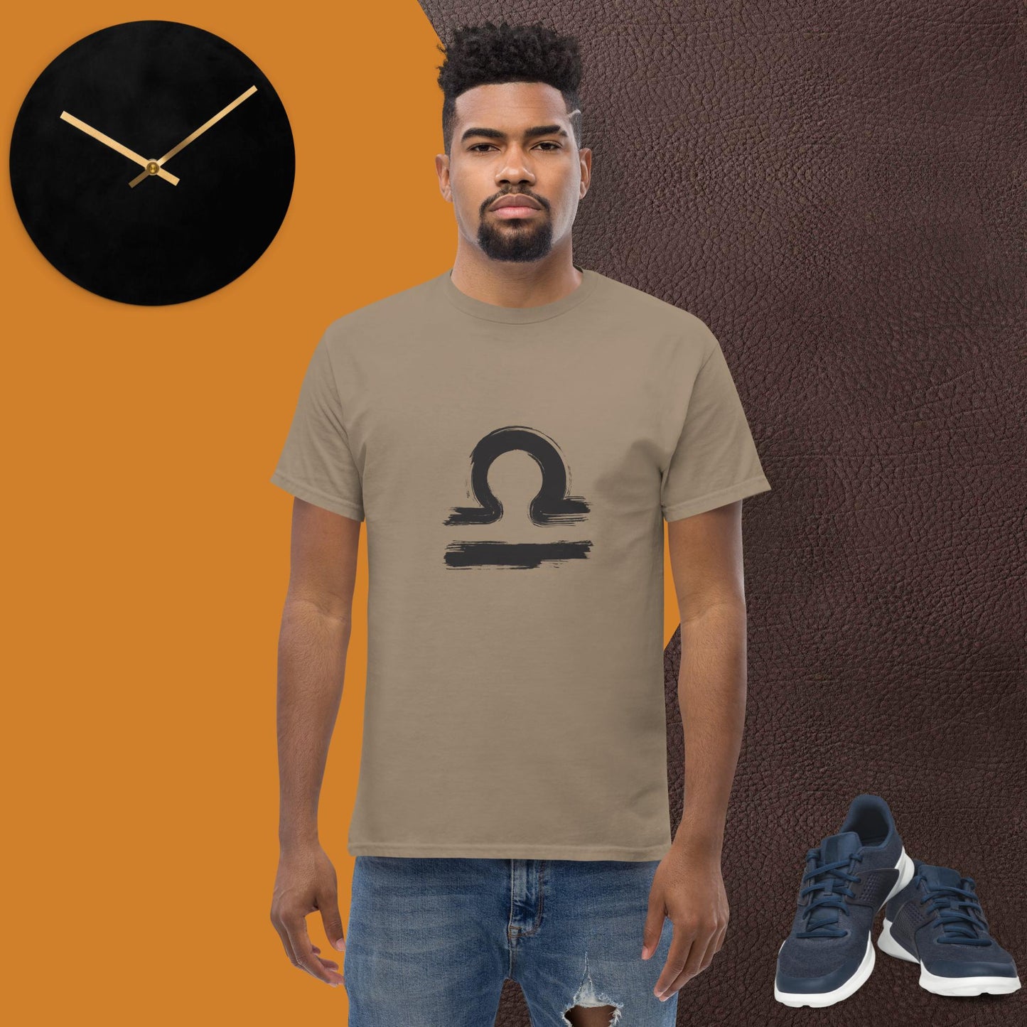 Libra Men's classic tee(black print)