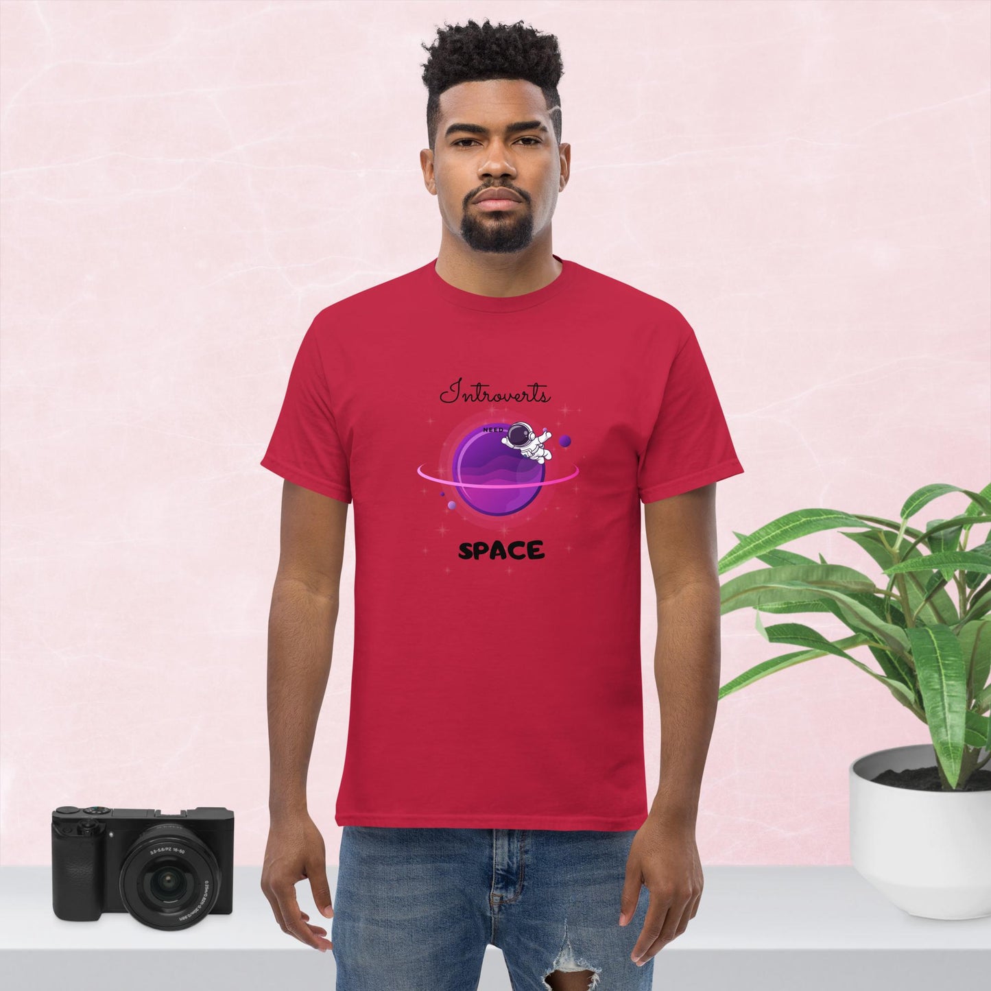 Introvert Men's Classic Tee(black print)