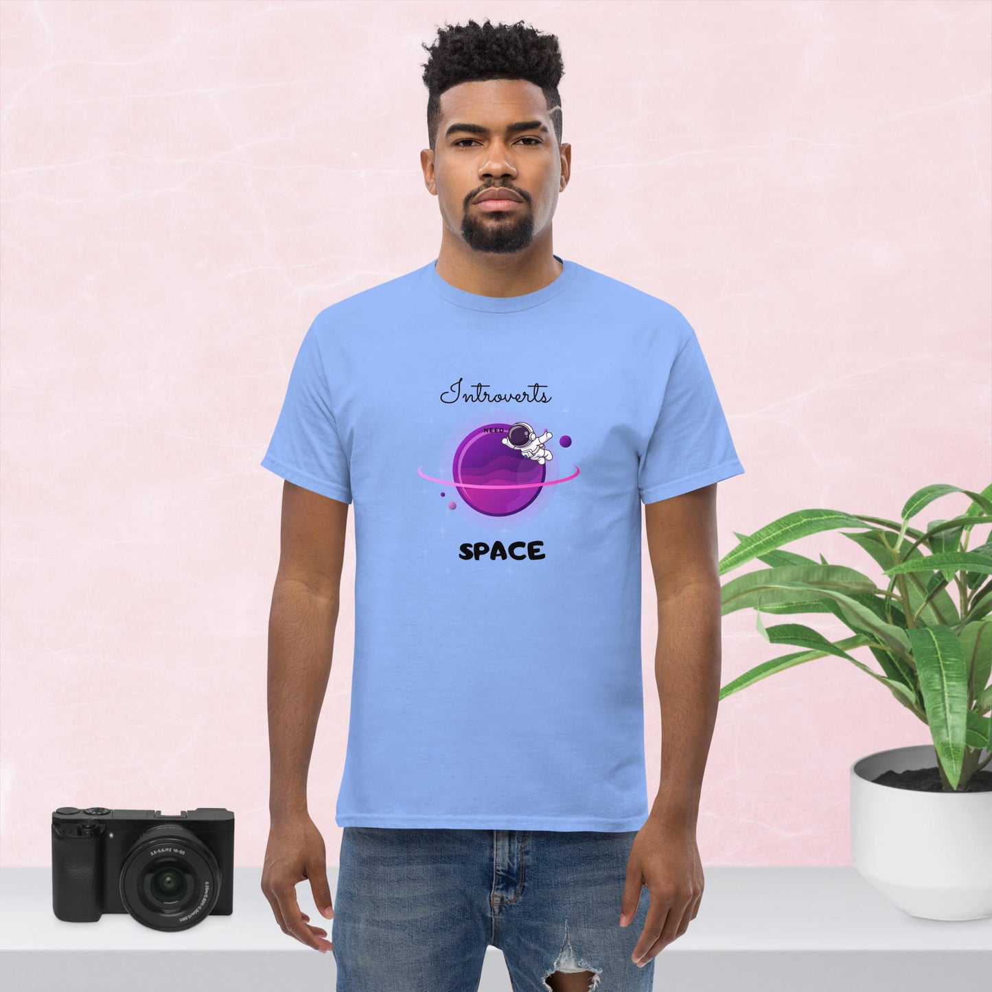 Introvert Men's Classic Tee(black print)