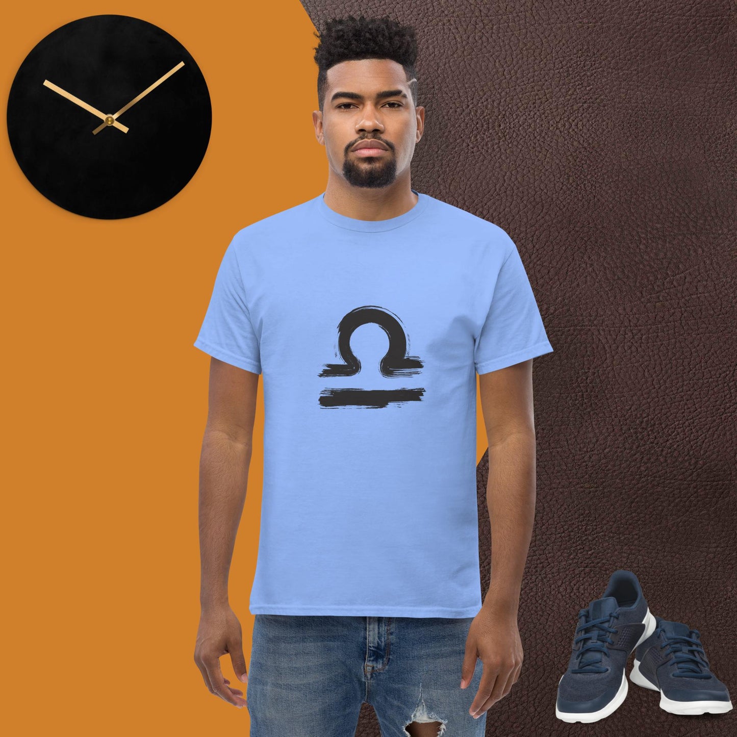 Libra Men's classic tee(black print)