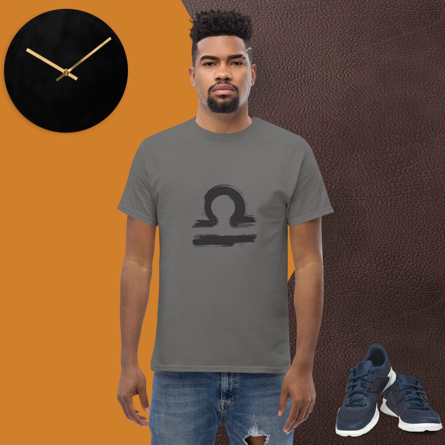 Libra Men's classic tee(black print)