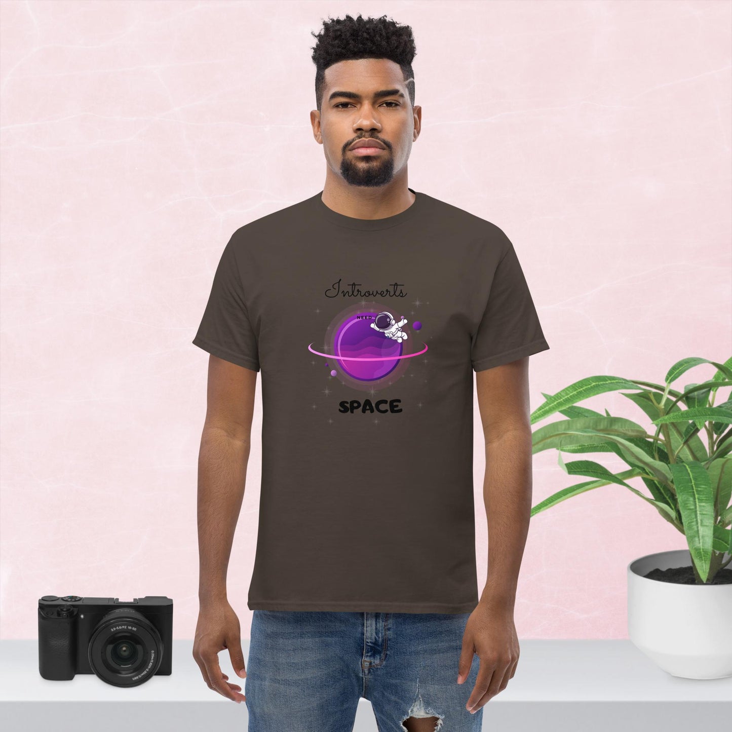 Introvert Men's Classic Tee(black print)