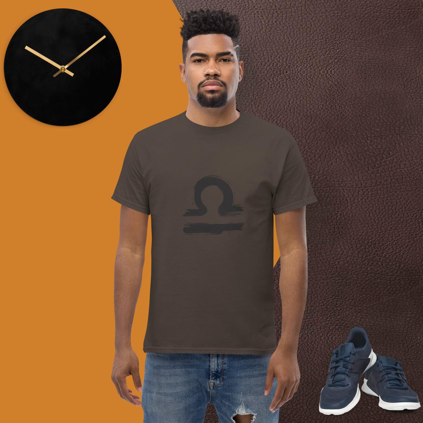 Libra Men's classic tee(black print)