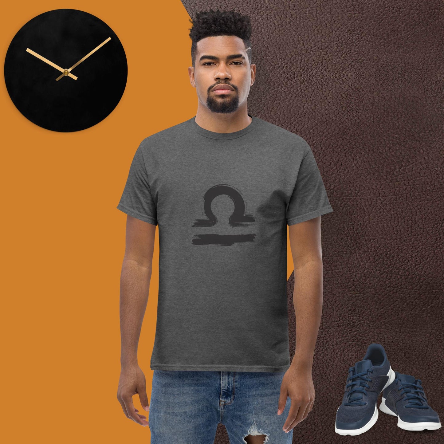 Libra Men's classic tee(black print)