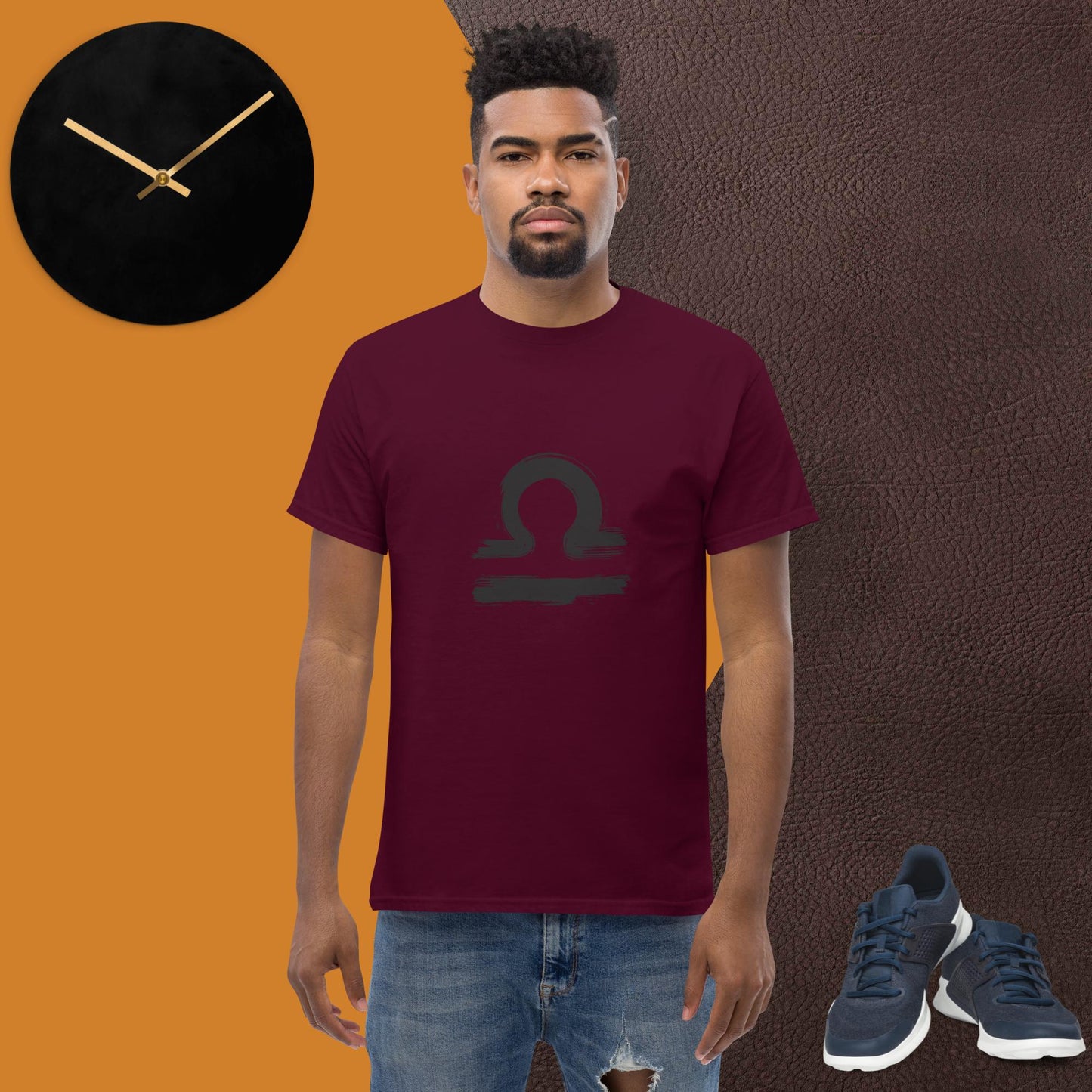 Libra Men's classic tee(black print)