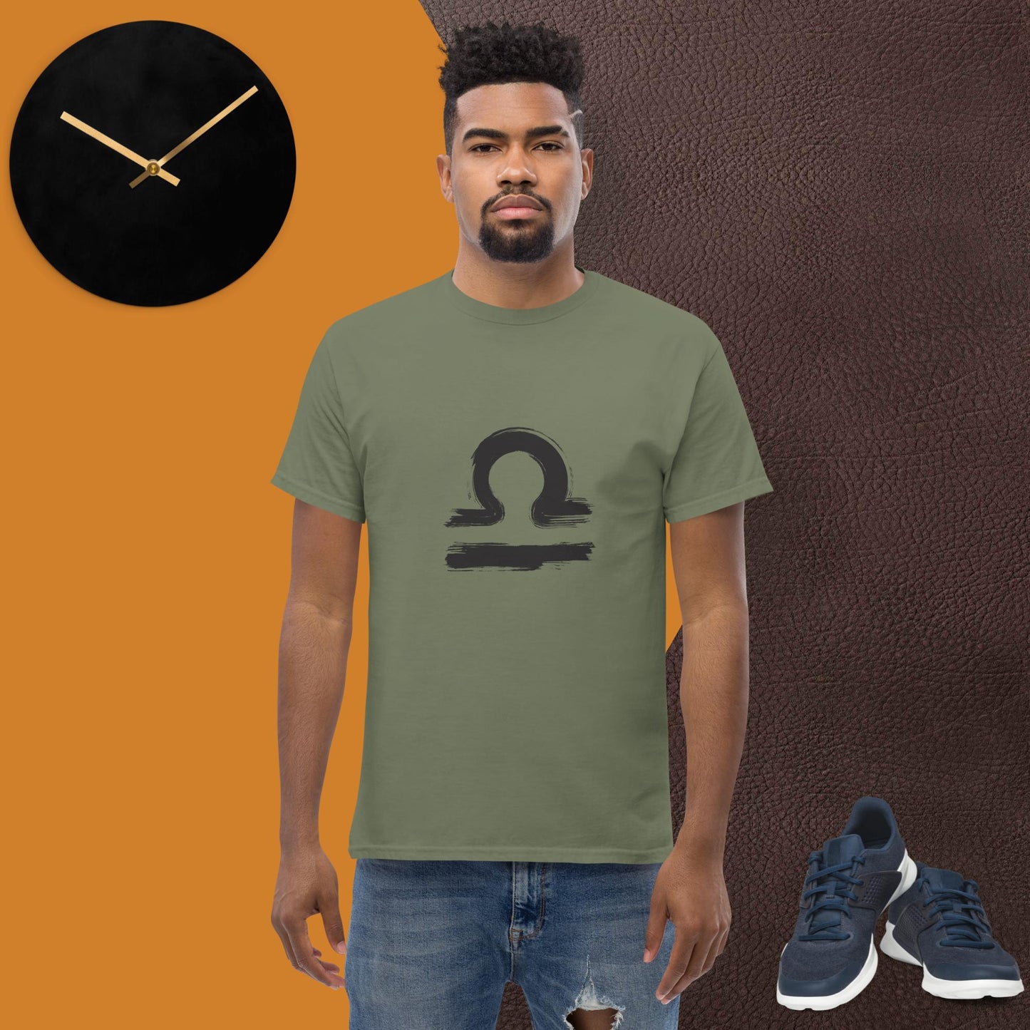 Libra Men's classic tee(black print)
