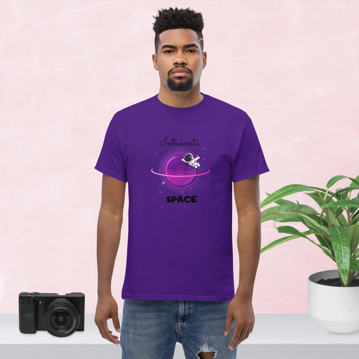 Introvert Men's Classic Tee(black print)
