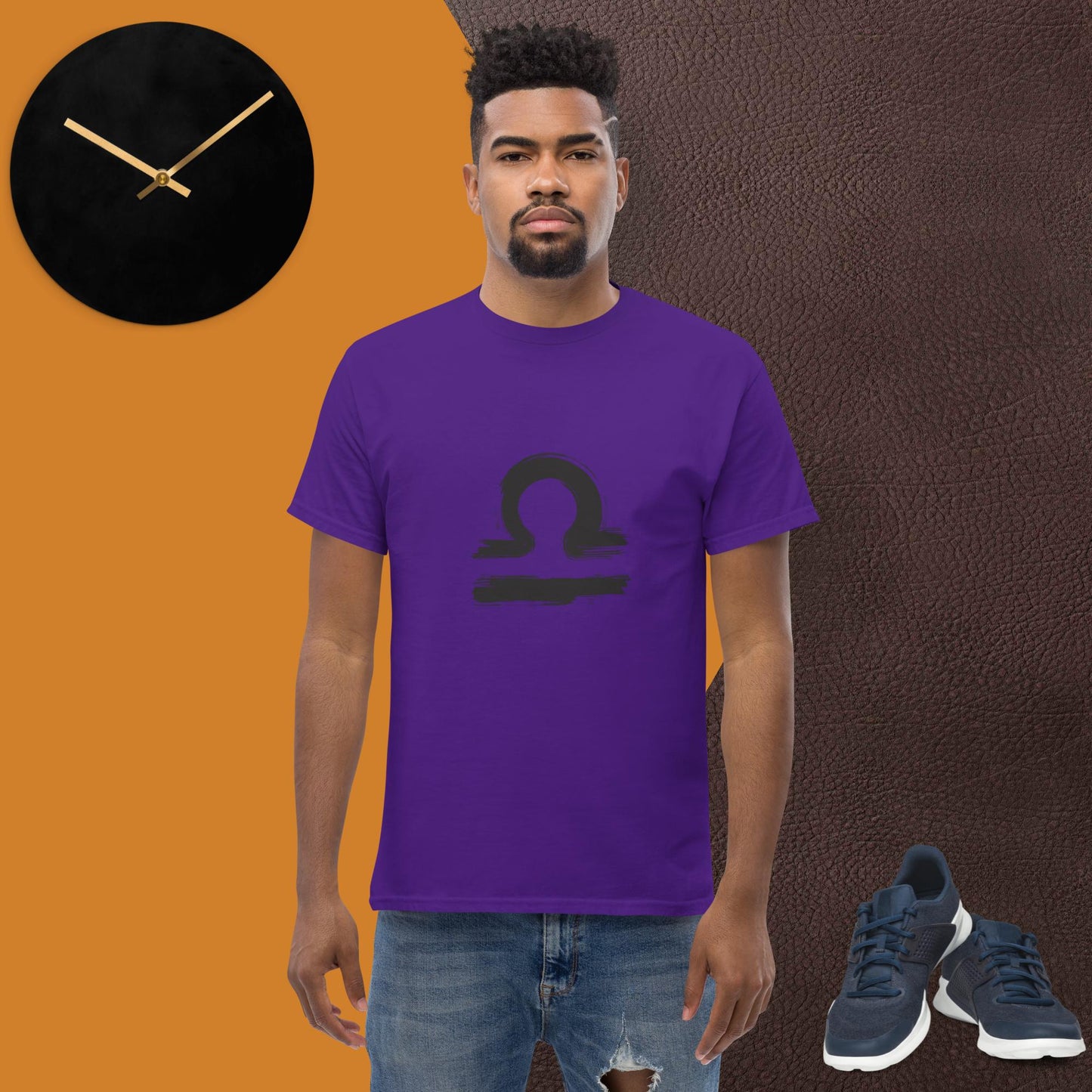 Libra Men's classic tee(black print)