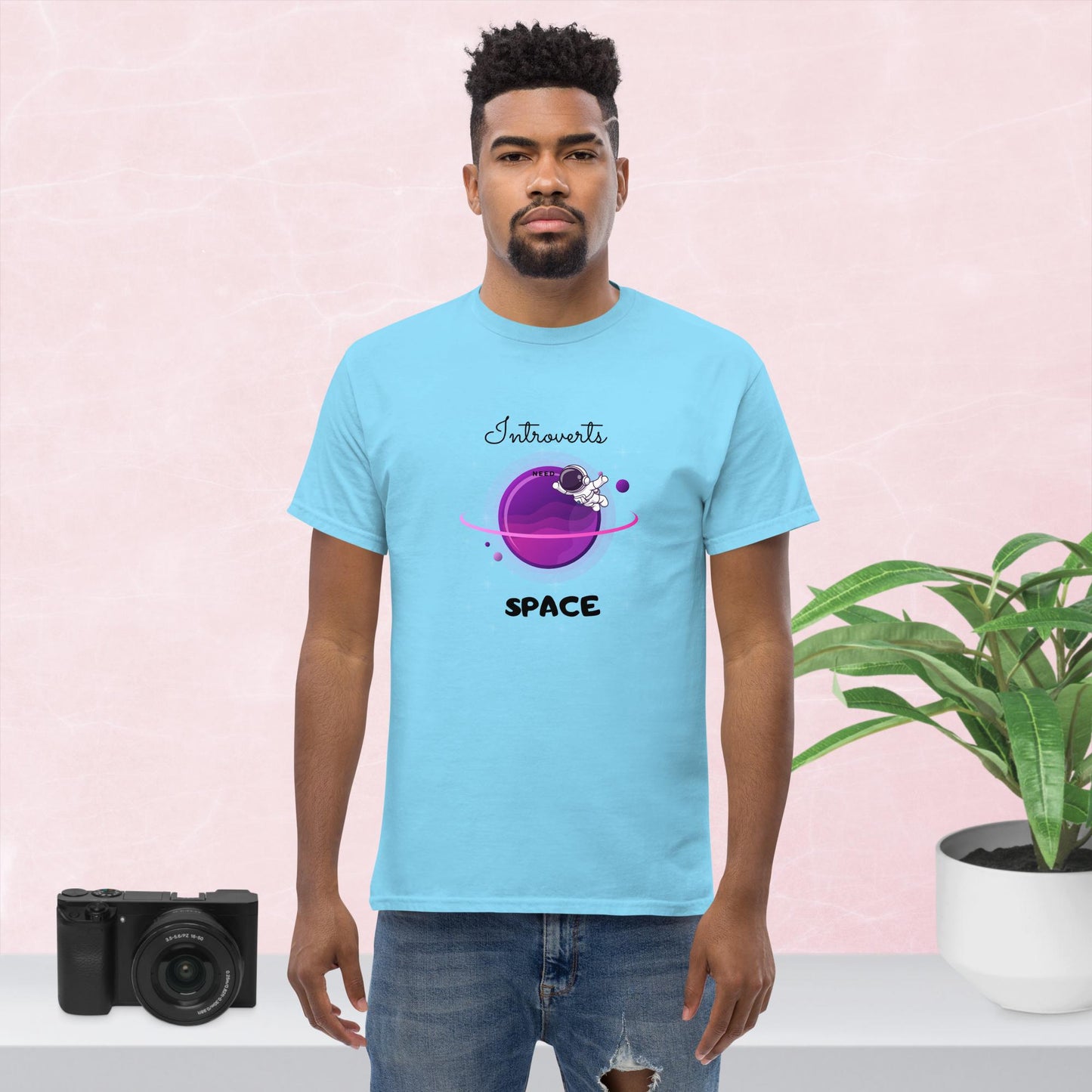 Introvert Men's Classic Tee(black print)