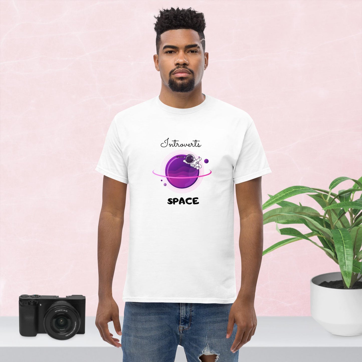 Introvert Men's Classic Tee(black print)