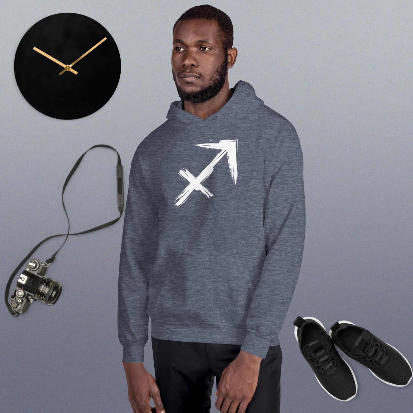 Sagitarrius Hoodie white print