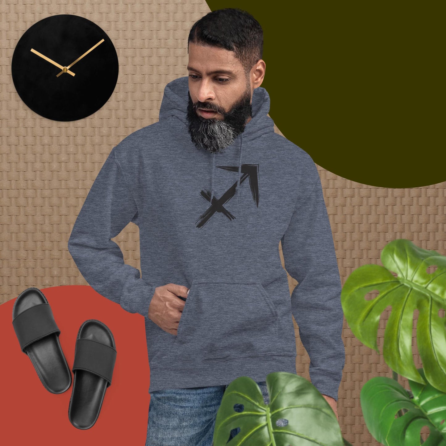 Sagittarius Hoodie Black print