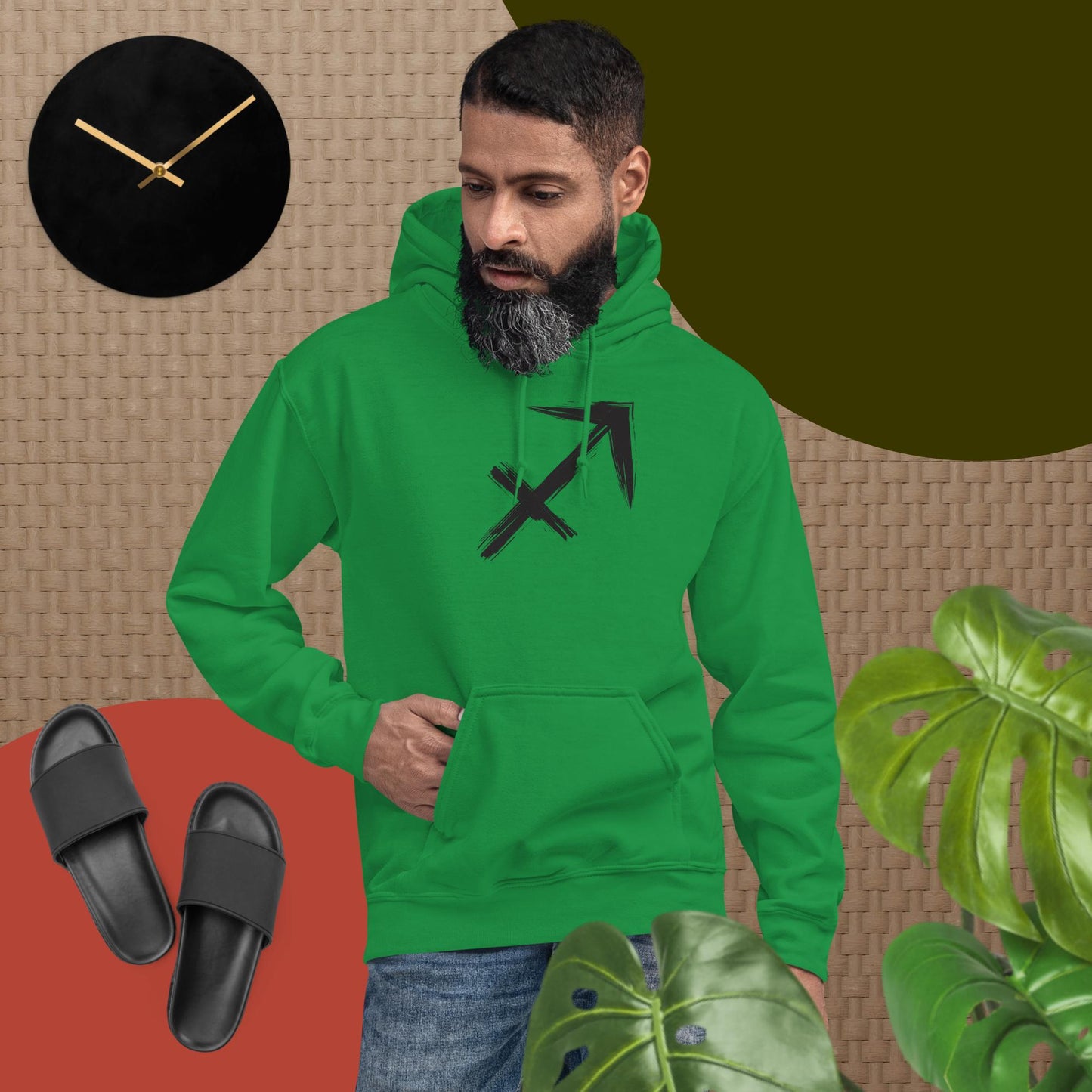Sagittarius Hoodie Black print