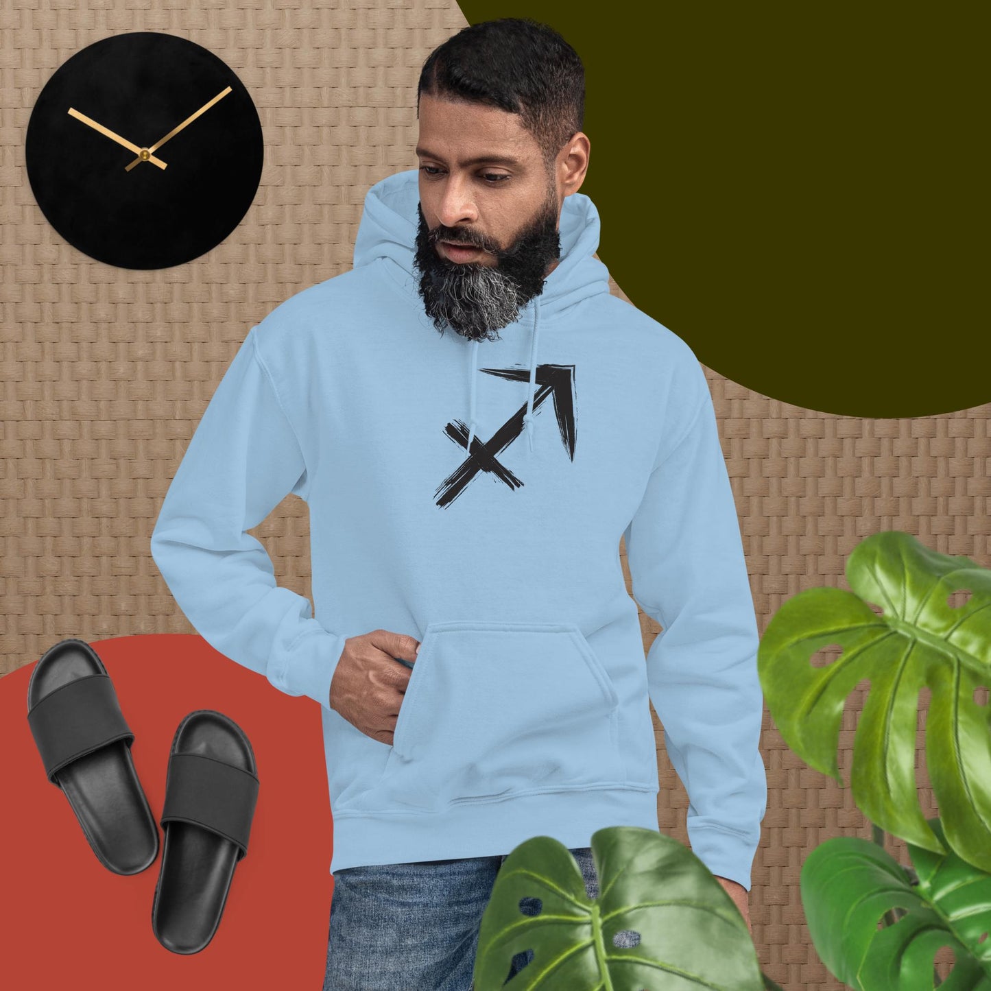 Sagittarius Hoodie Black print