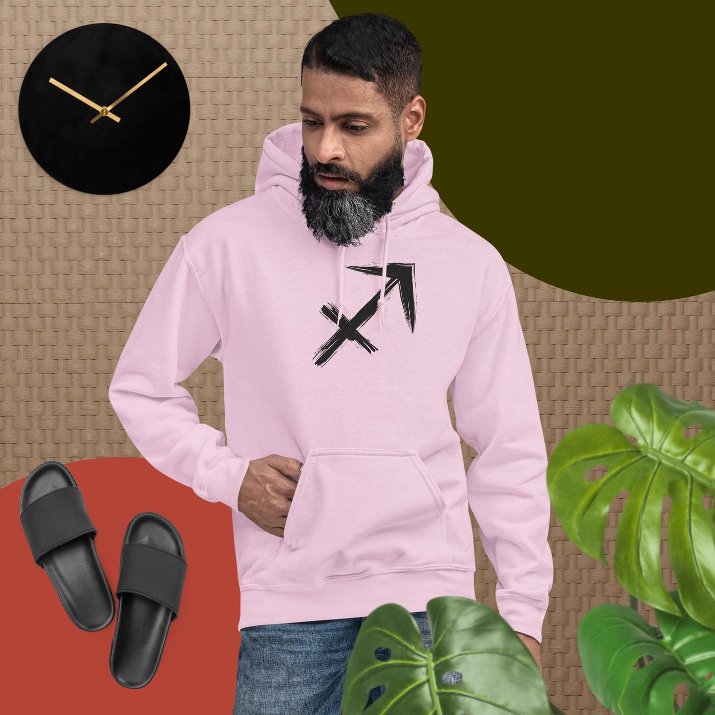 Sagittarius Hoodie Black print
