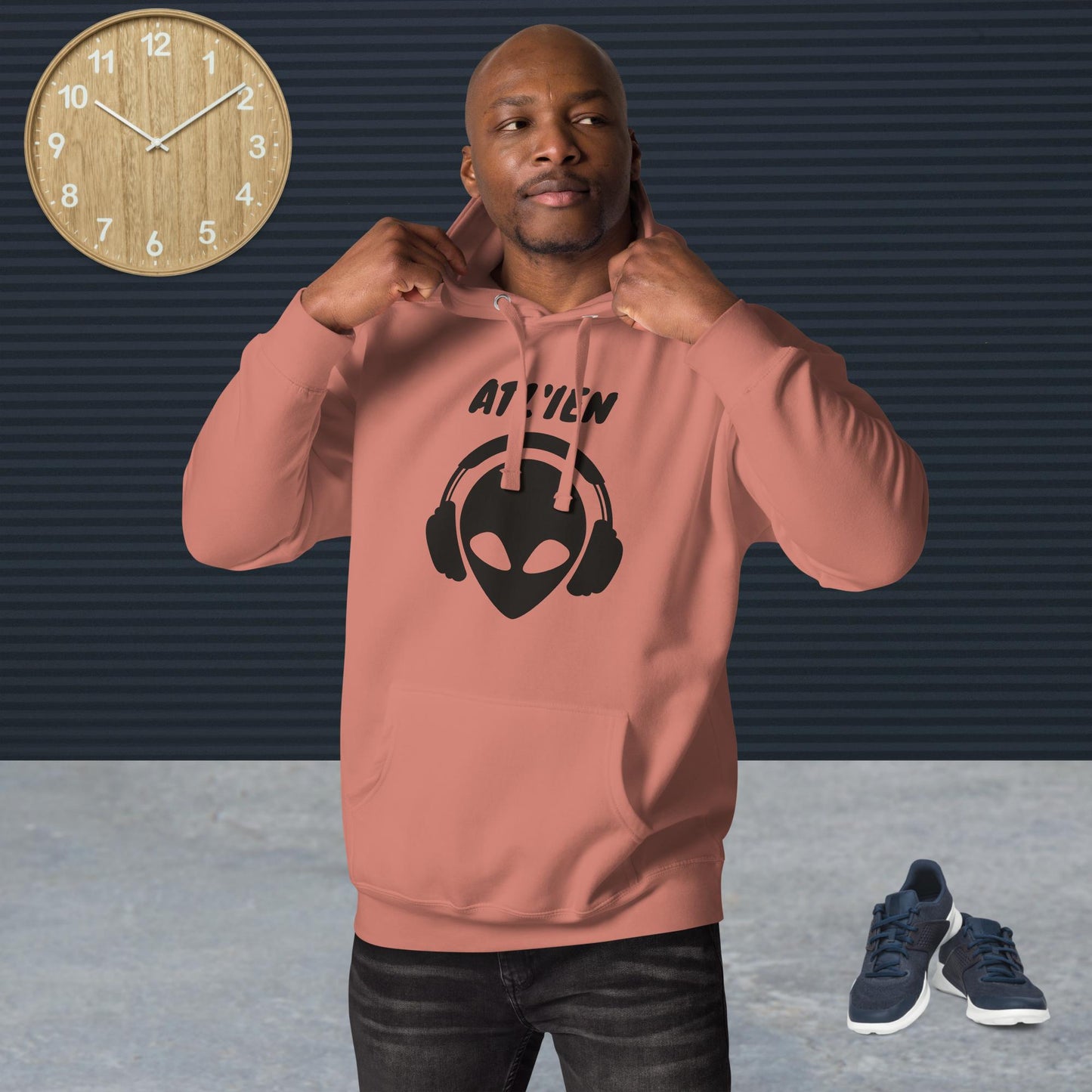 Atl'Lien Unisex Hoodie(black print)