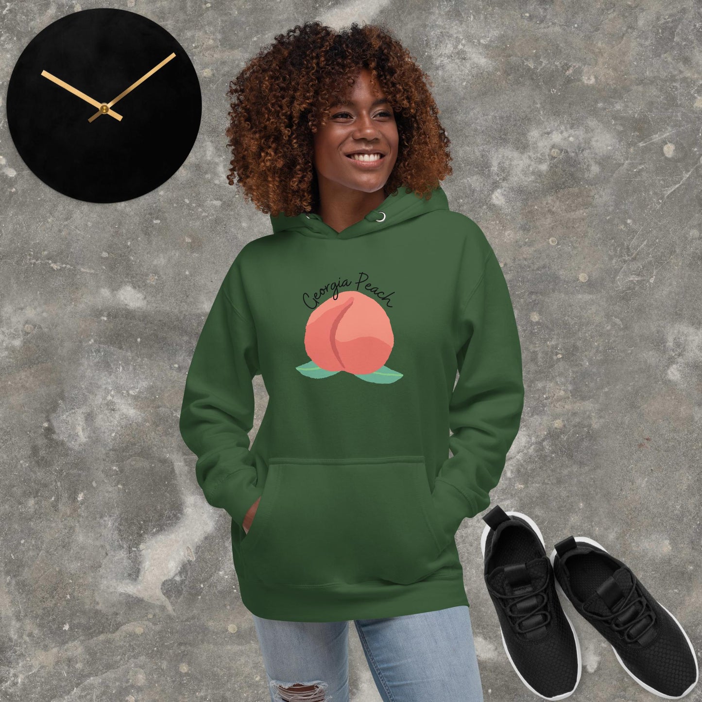 Georgia Peach Unisex Hoodie(black print) 09/25/2023 added