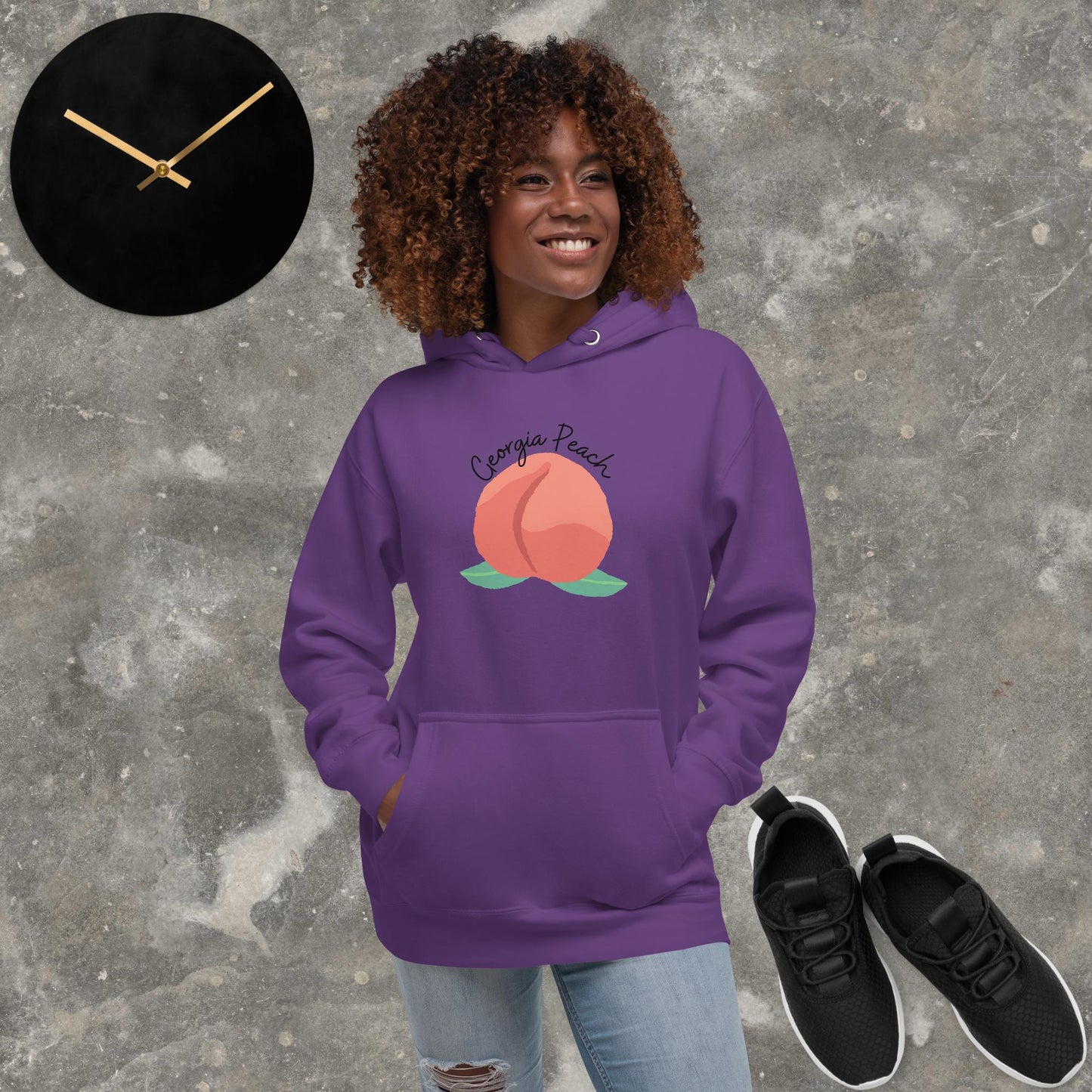 Georgia Peach Unisex Hoodie(black print) 09/25/2023 added