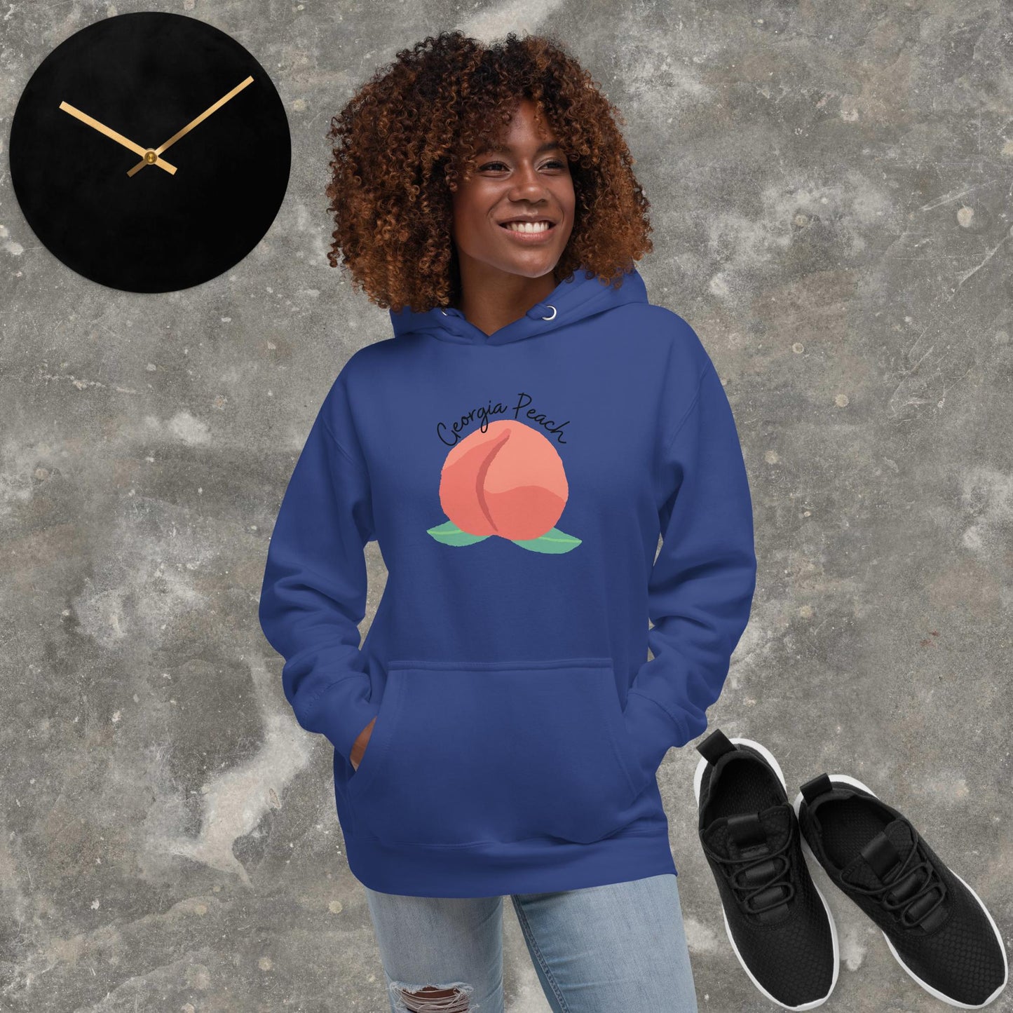 Georgia Peach Unisex Hoodie(black print) 09/25/2023 added