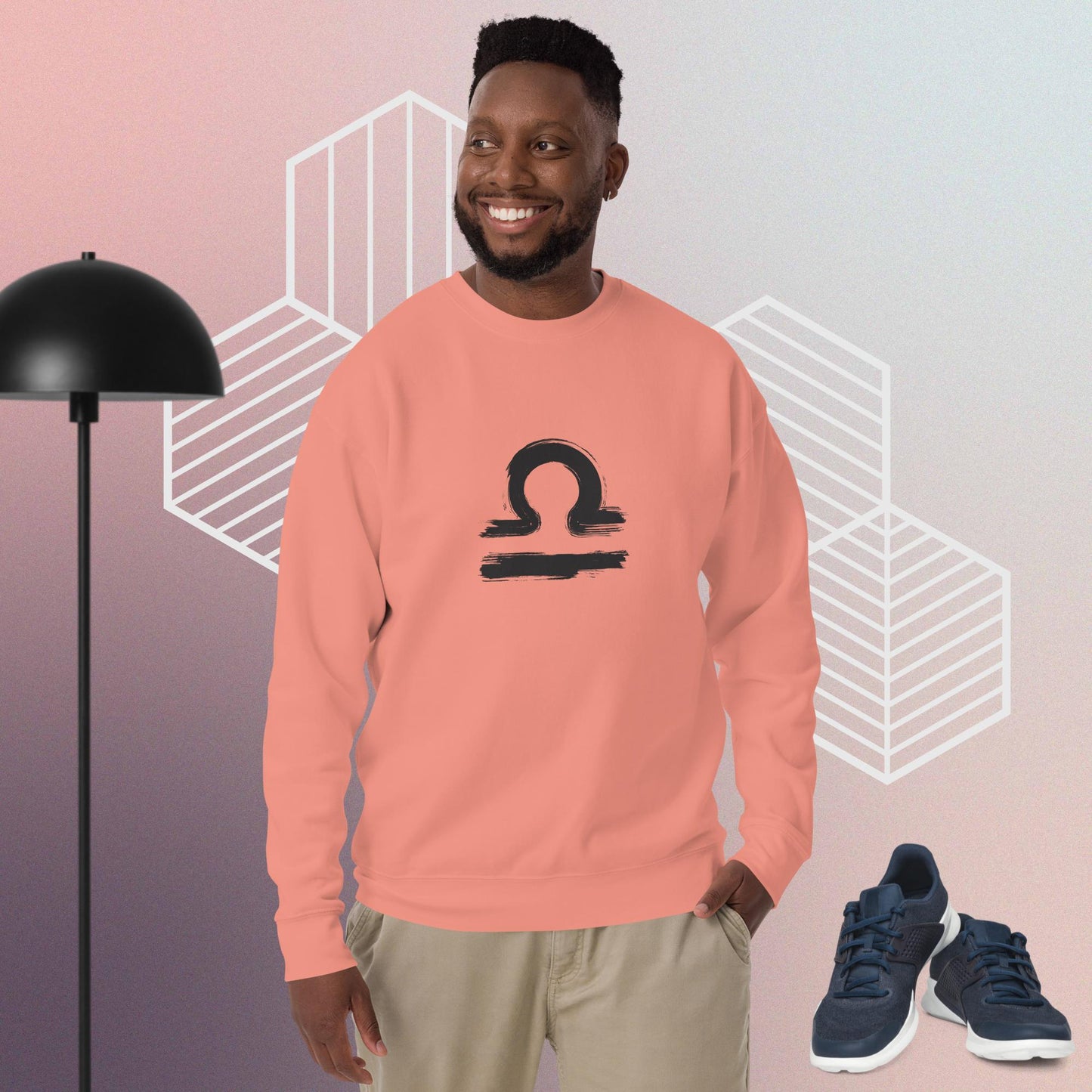 Libra Unisex Premium Sweatshirt(black print)