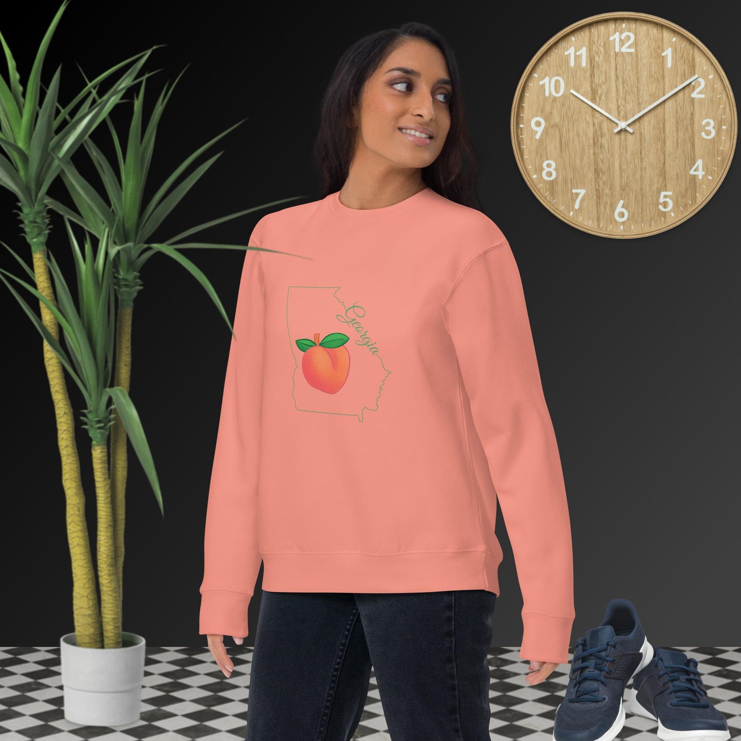 Geoprgia State Unisex Premium Sweatshirt(green print)
