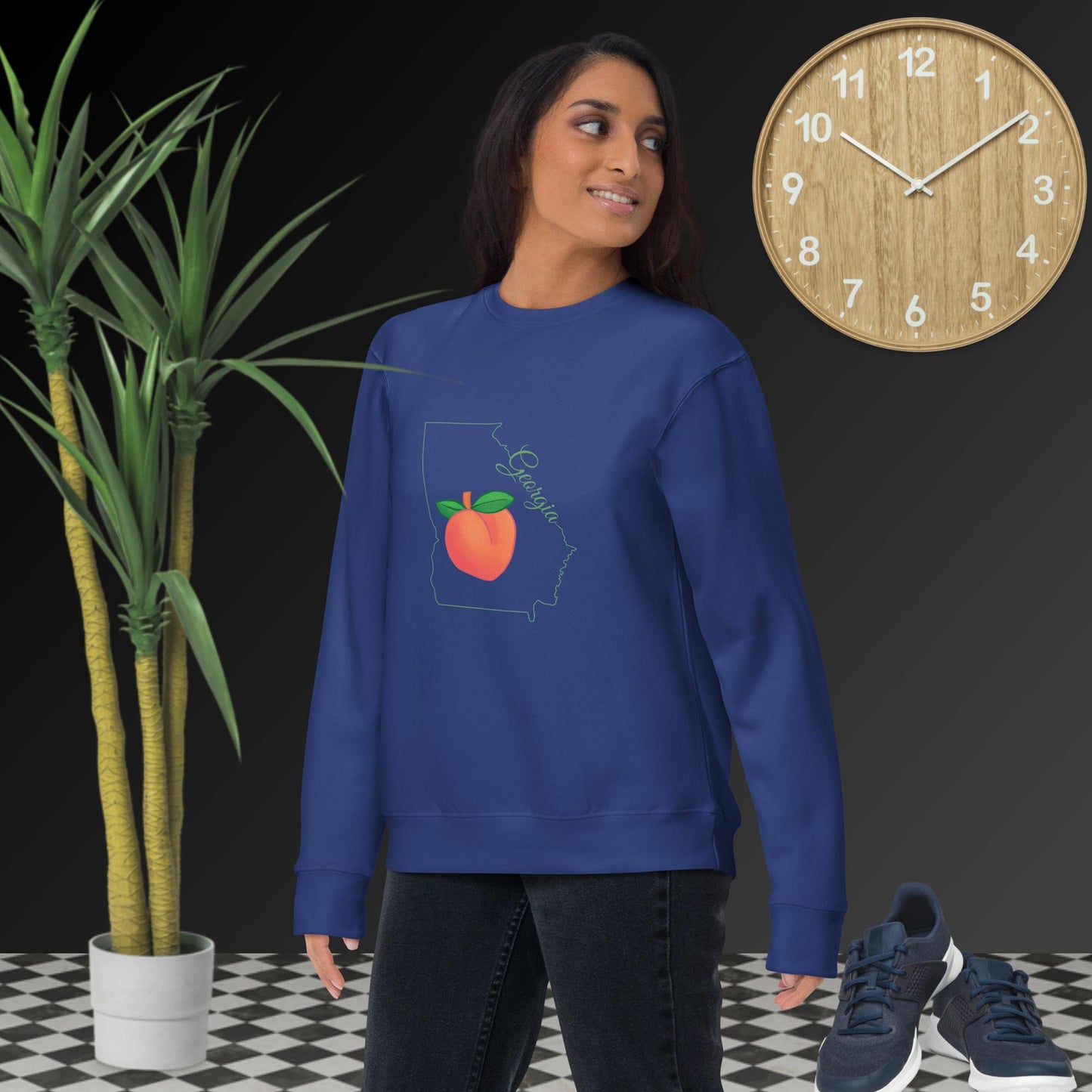 Geoprgia State Unisex Premium Sweatshirt(green print)