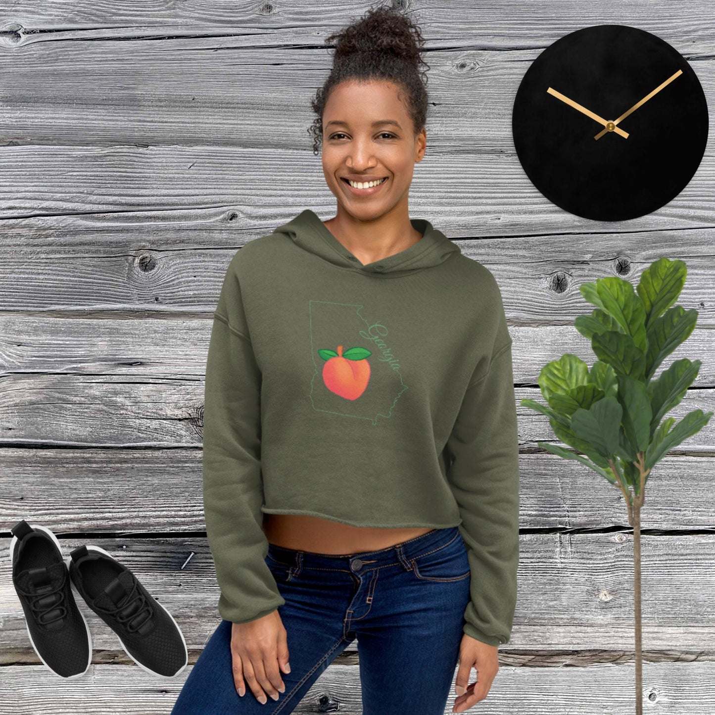 Georgia State Crop Hoodie(green print) 09/25/2023 added