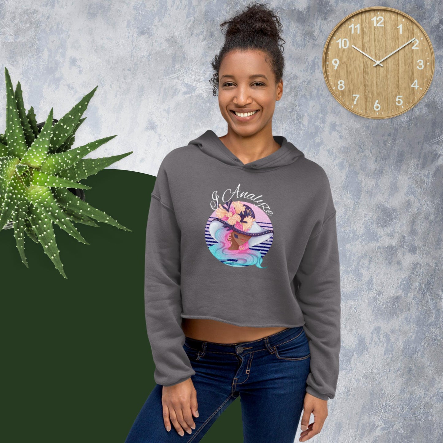Virgo I Analyze Crop Hoodie