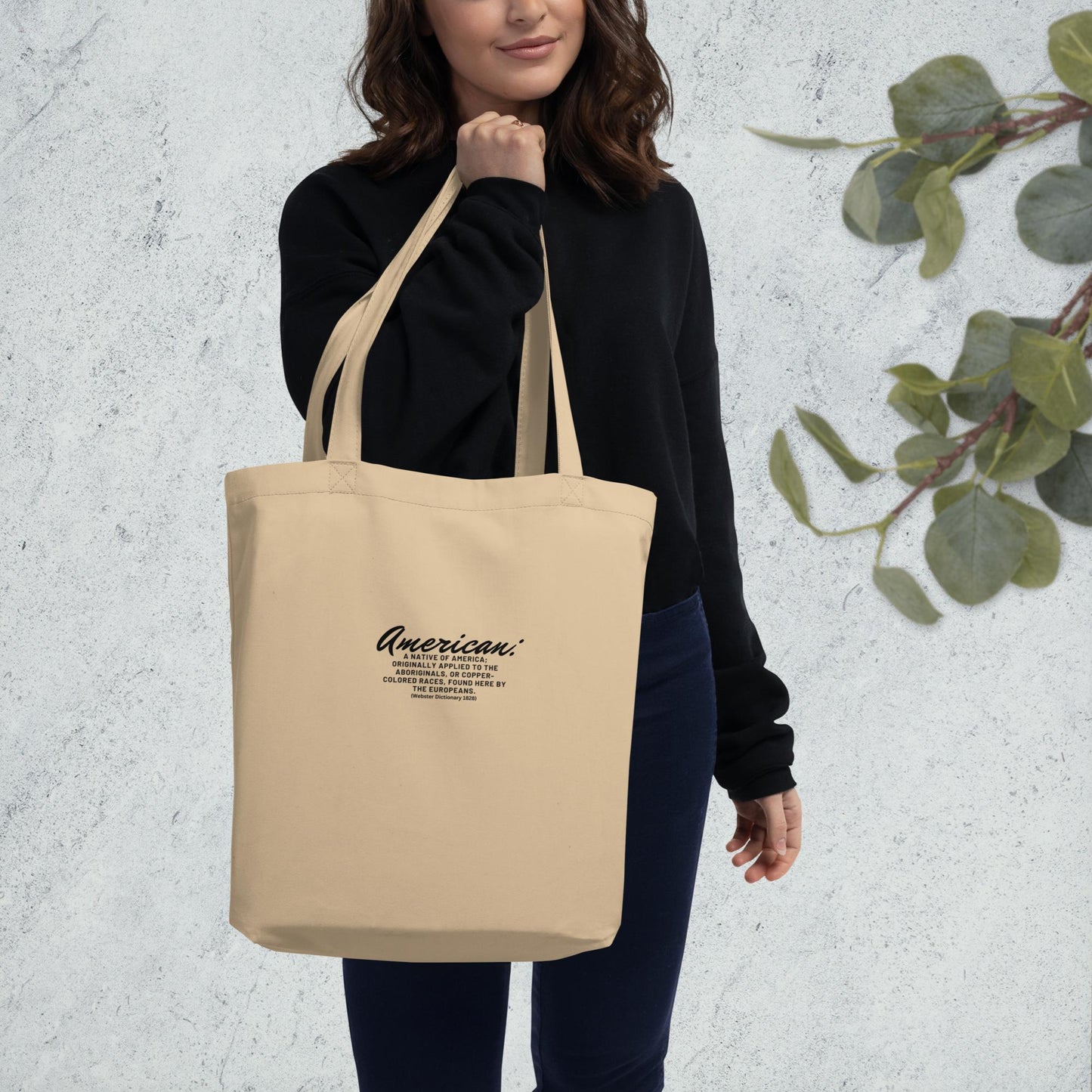 American Eco Tote Bag(black print)