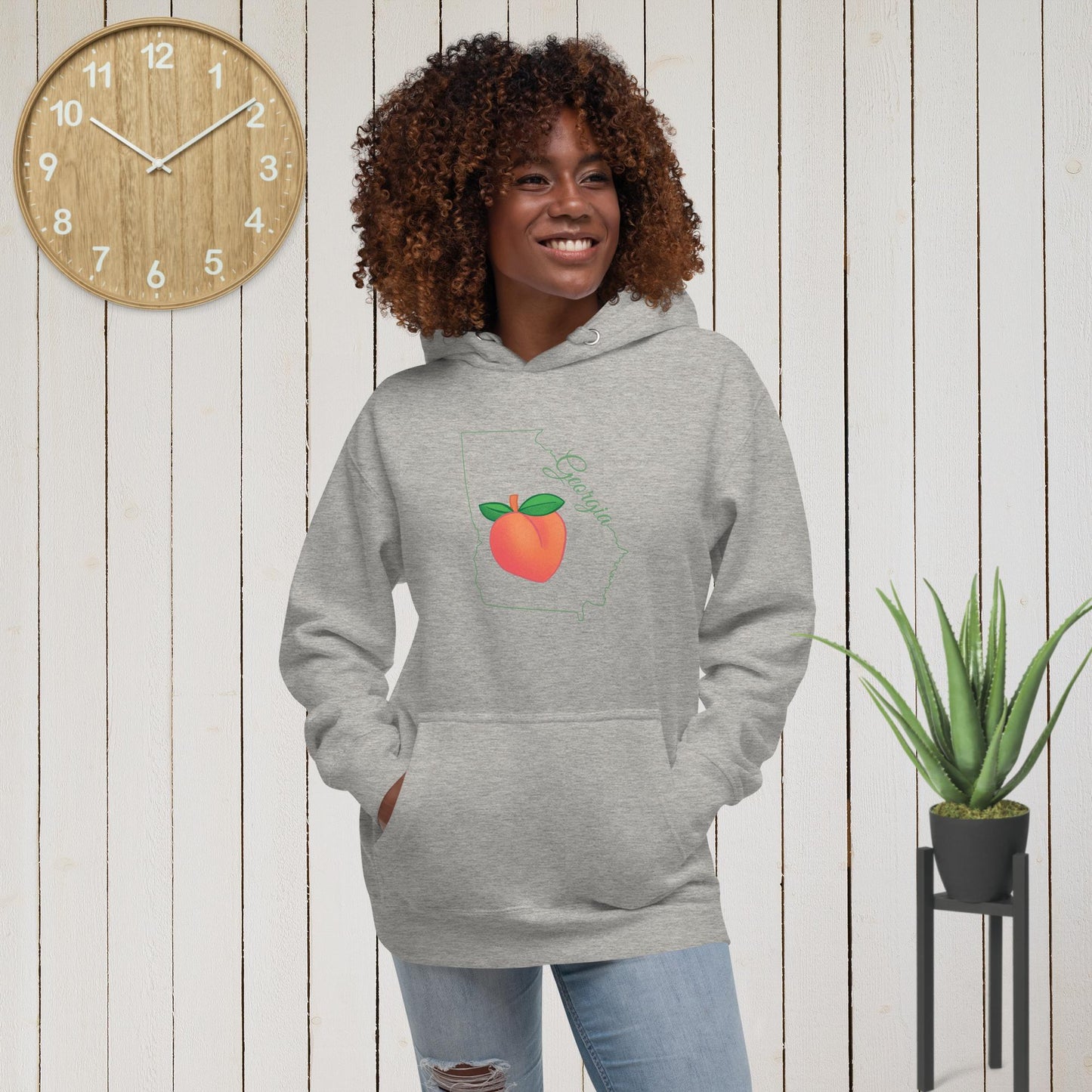 Georgia Unisex Hoodie(green print)