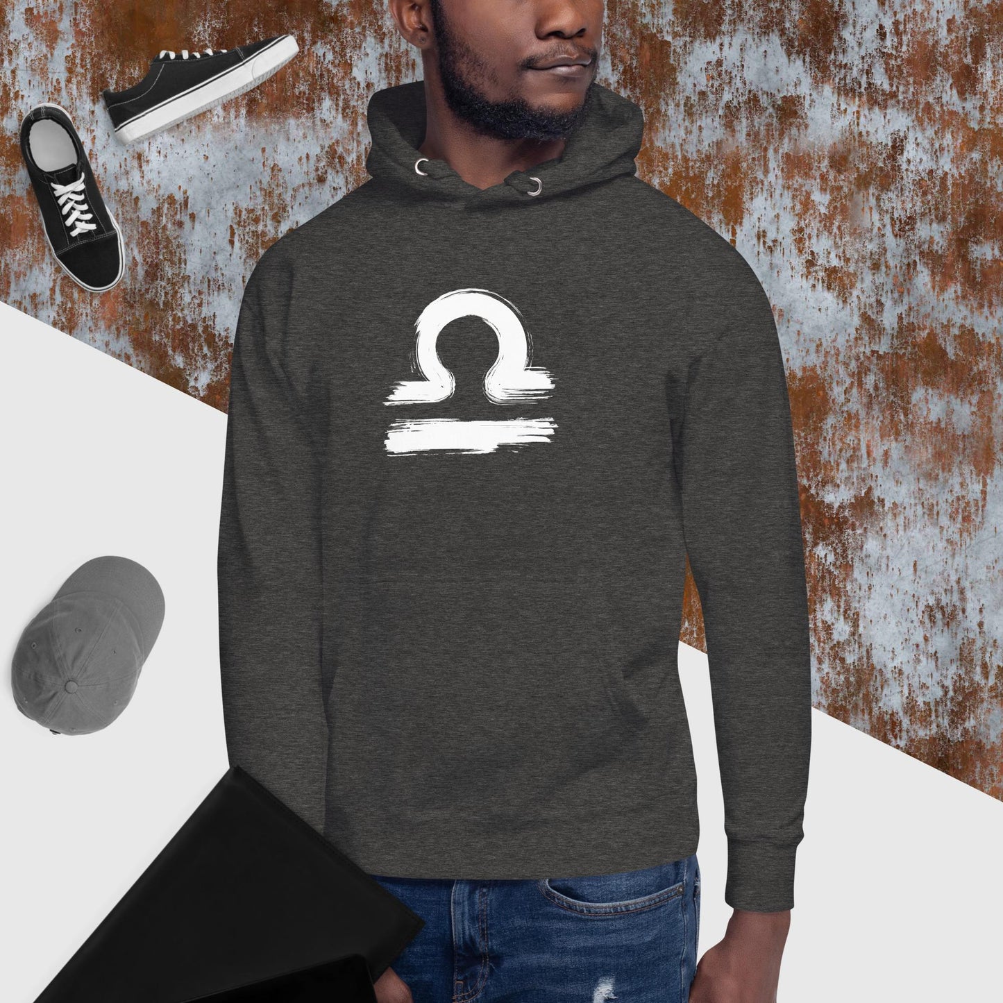 Libra Unisex Hoodie(white print)