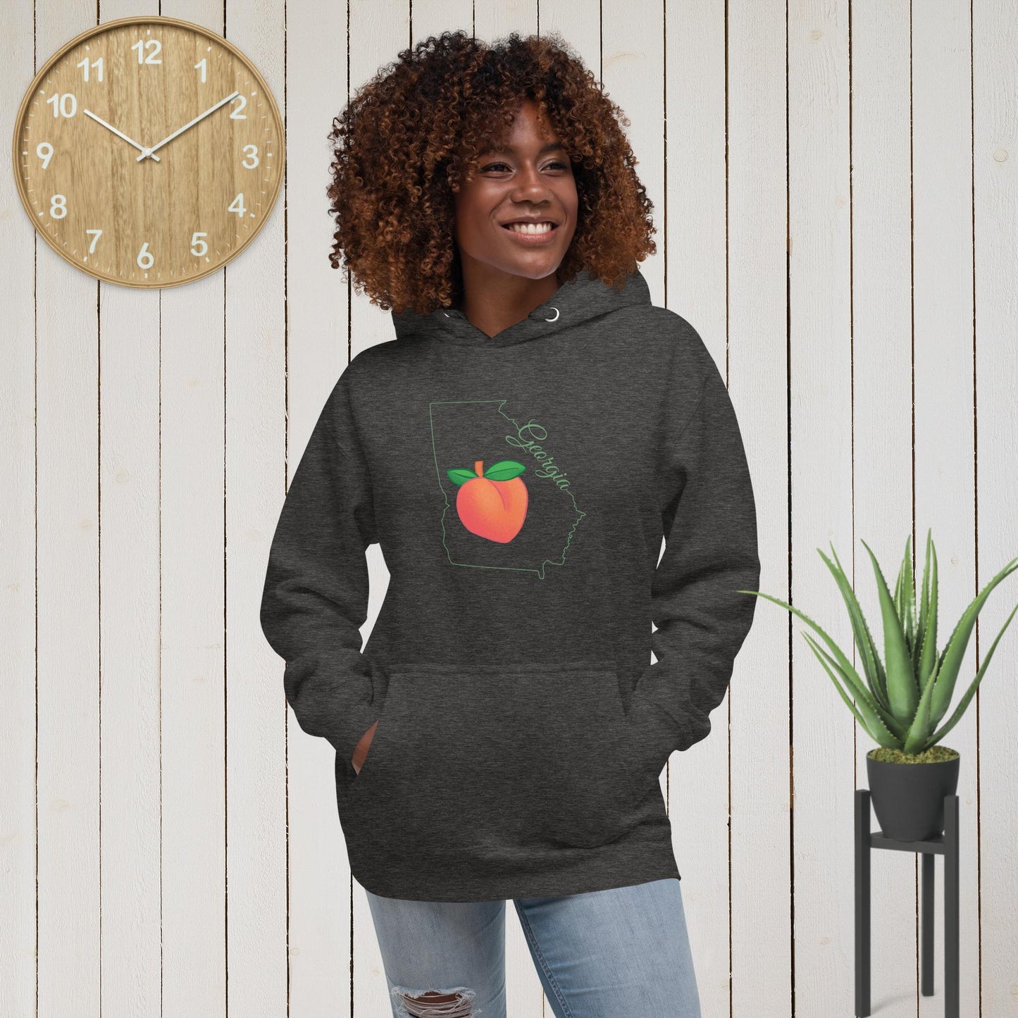 Georgia Unisex Hoodie(green print)