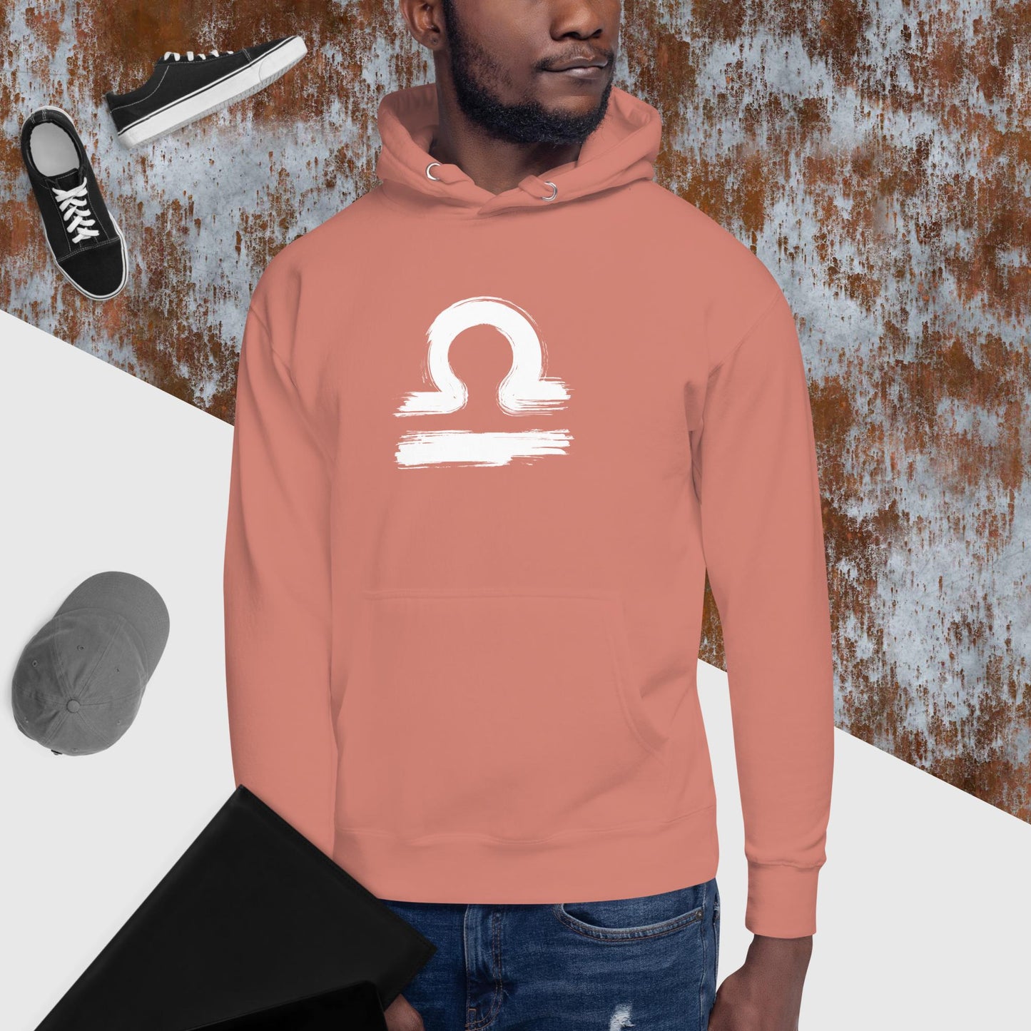 Libra Unisex Hoodie(white print)