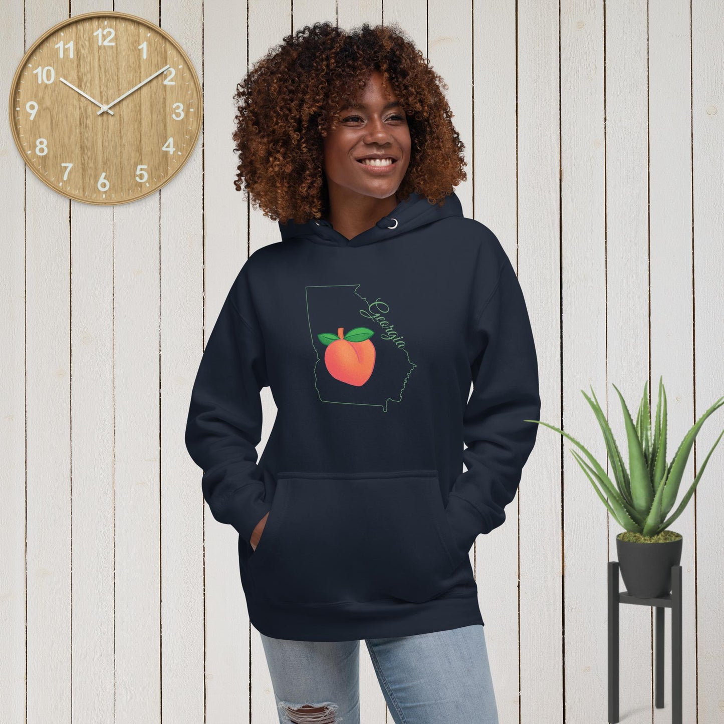 Georgia Unisex Hoodie(green print)