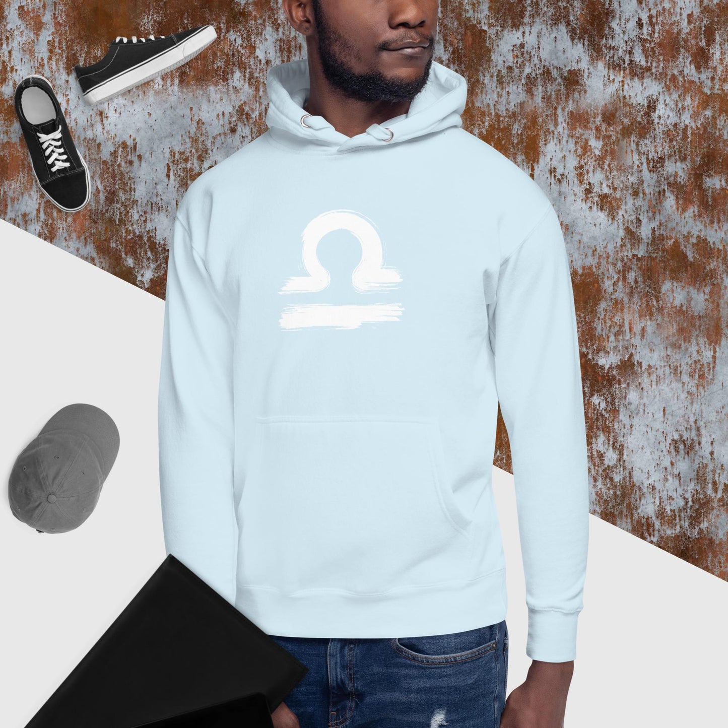 Libra Unisex Hoodie(white print)