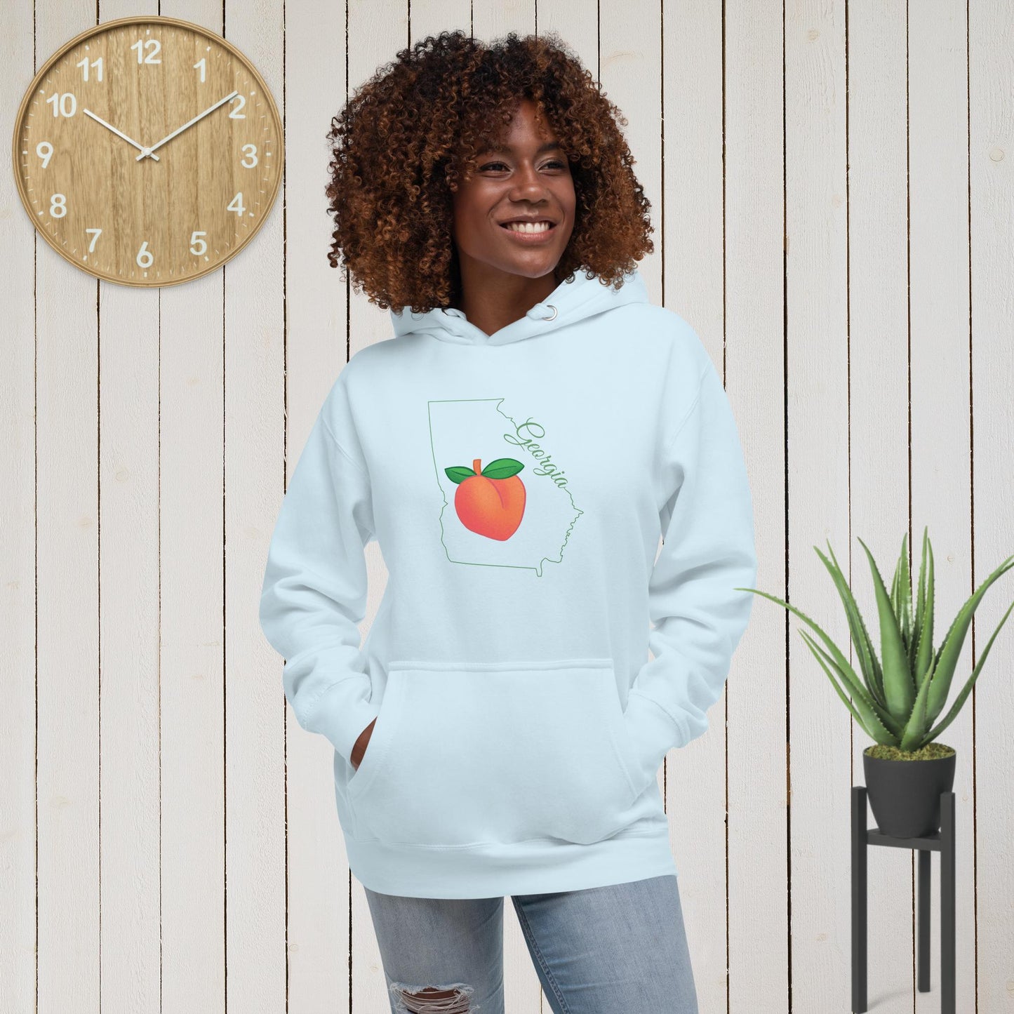 Georgia Unisex Hoodie(green print)