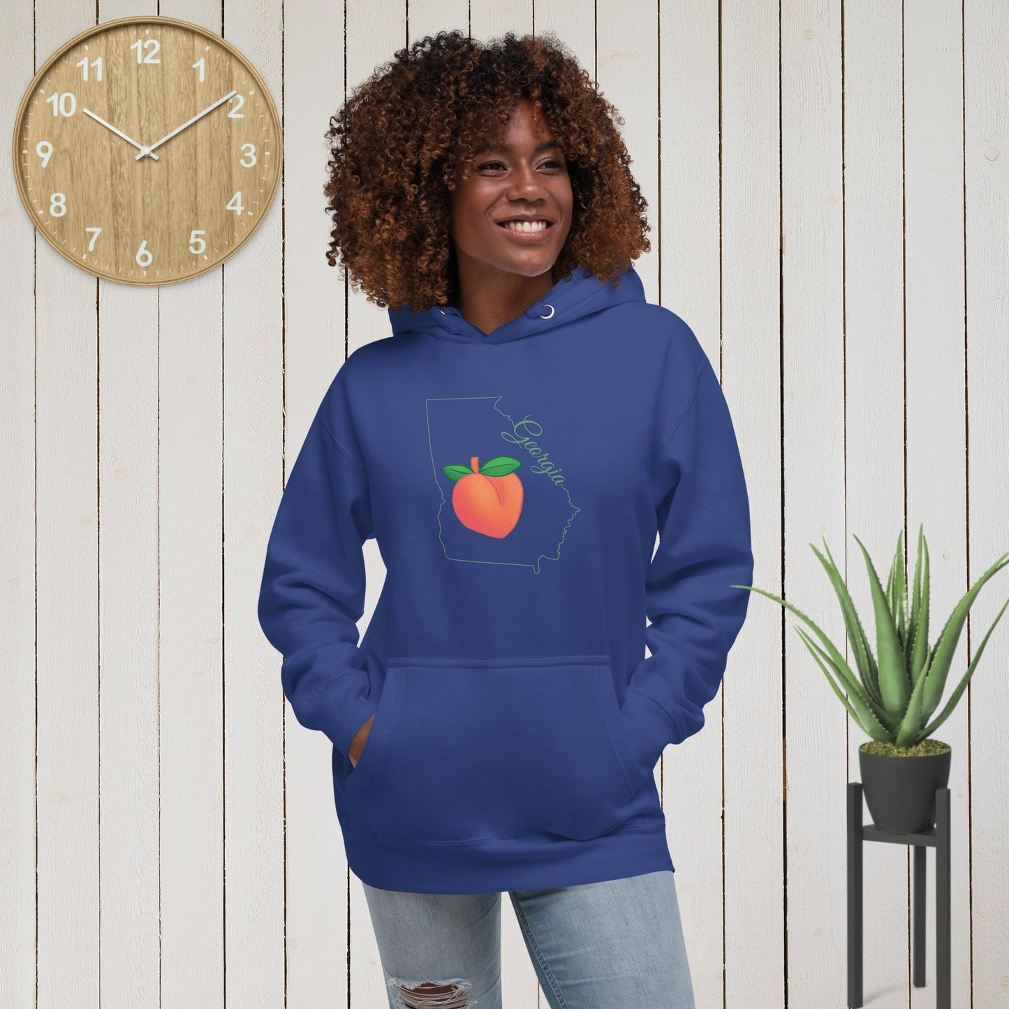 Georgia Unisex Hoodie(green print)